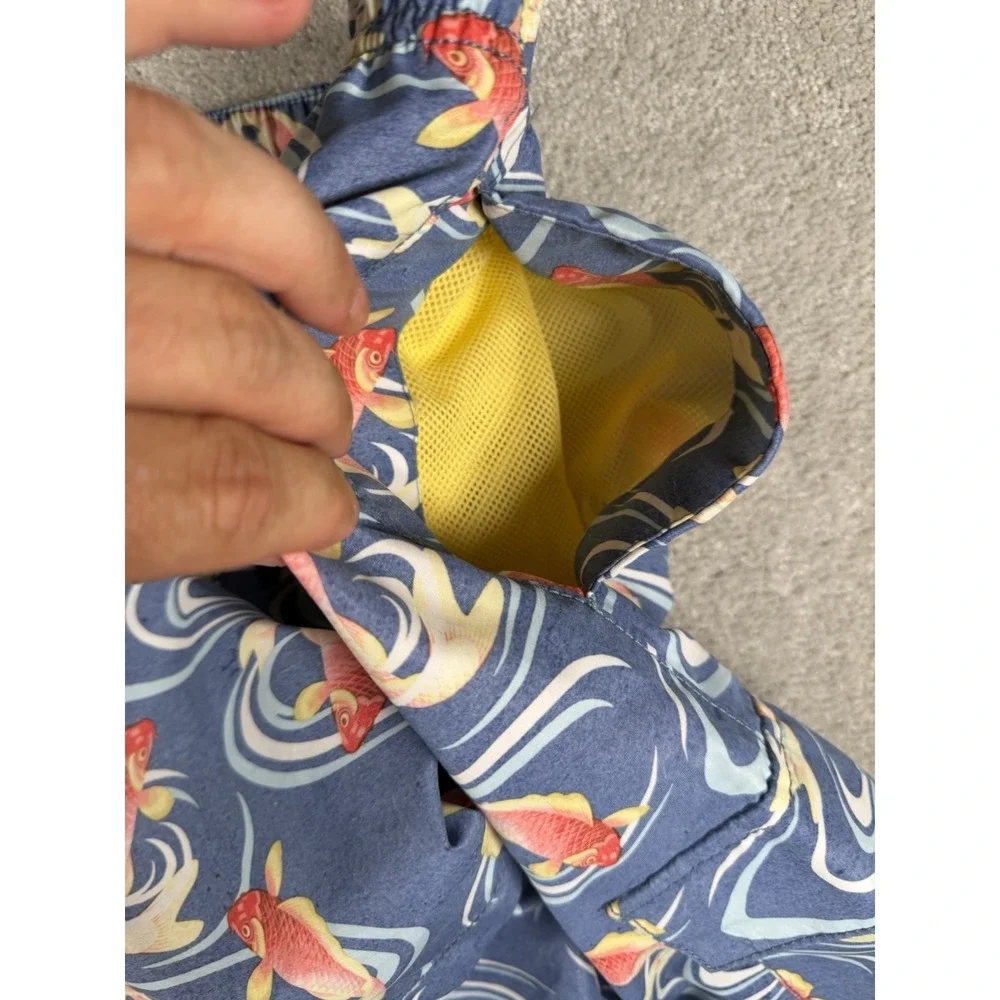 Tommy Bahama Men's Large Koi Fish‎ All Over Print Swim Trunks Shorts Mesh Lined
